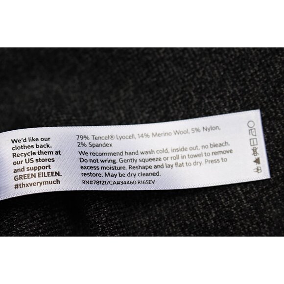 New w/Tags - Eileen Fisher Sleek Tencel Merino Pencil Skirt, Charcoal, Med - Picture 11 of 11